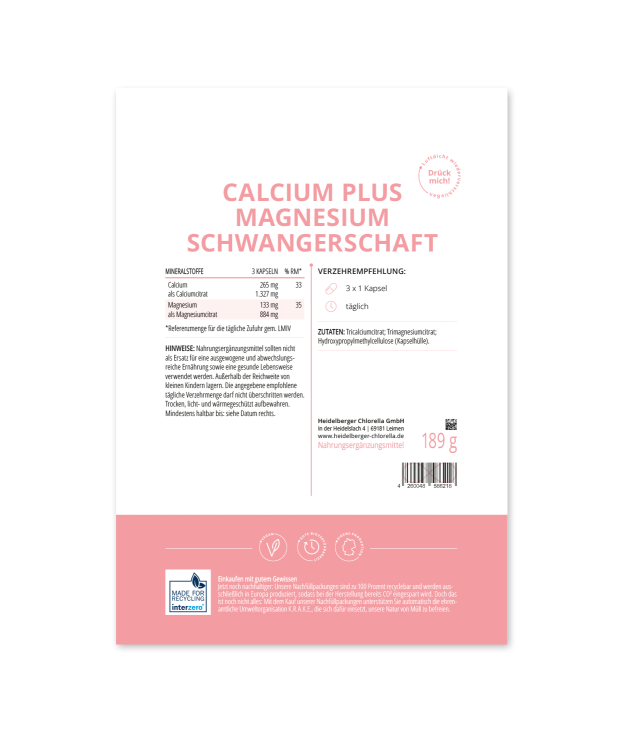 Calcium plus Magnesium Schwangerschaft Kapseln