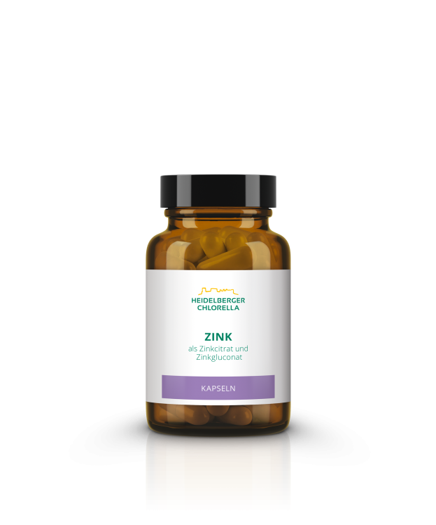 Zink als Zinkcitrat und Zinkgluconat Kapseln online kaufen | Heidelberger Chlorella